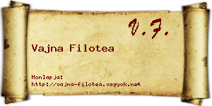 Vajna Filotea névjegykártya